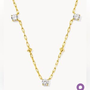 Kendra Scott Gold Necklace with Crystal Accents